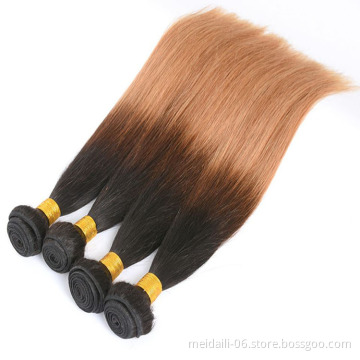 Hot Products Virgin Brazilian Hair 1b 4 27 Ombre Color Hair Bundles, Virgin Brazilian Human Straight Hair Extensions